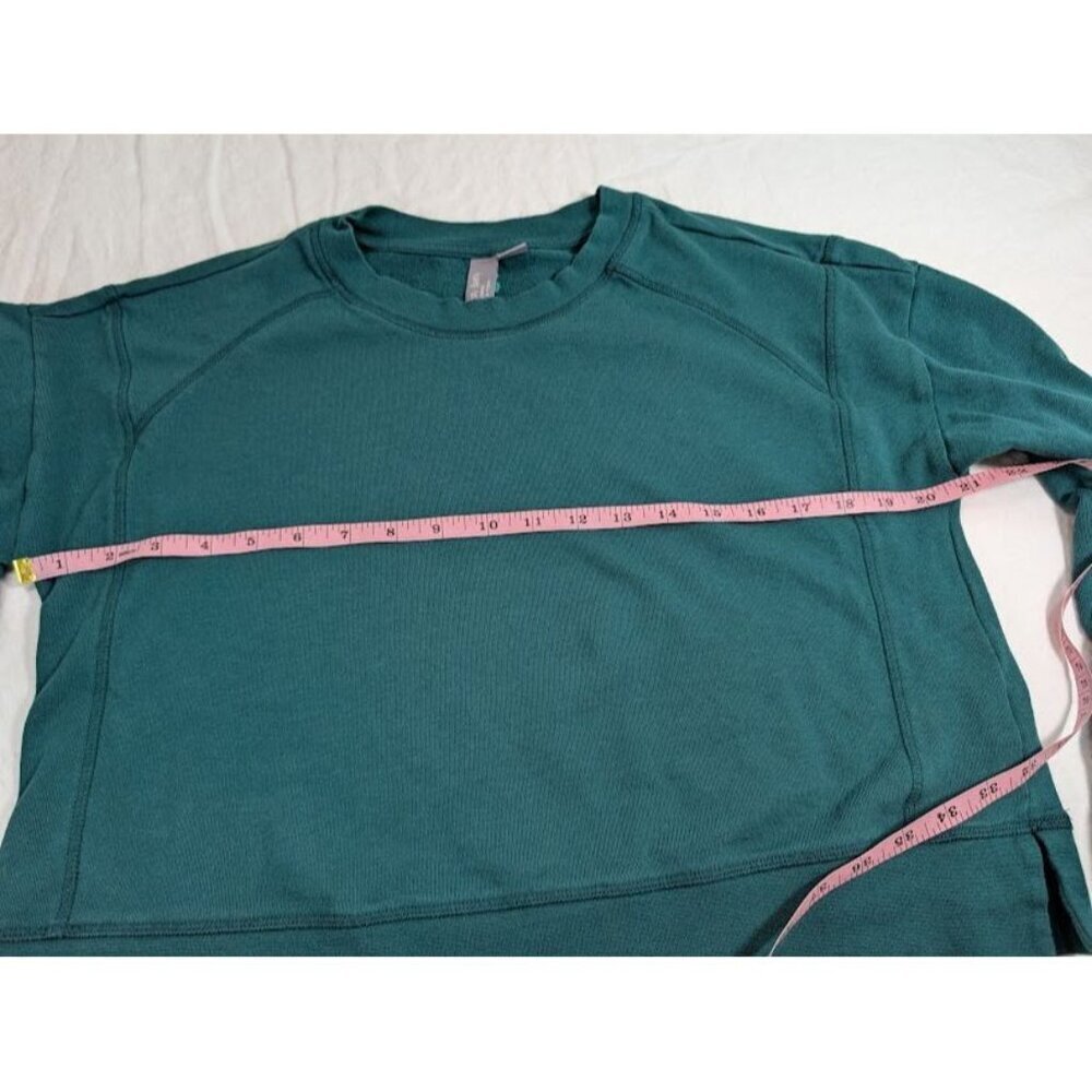 Sweaty Betty women's size XS dark green long sleeve crop sweatshirt F9 - Picture 5 of 7